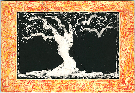 Pierre ALECHINSKY - L'incendie du froid. Lithographie, 1992.