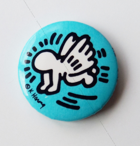 Badge Vintage de Keith Haring - Angel.