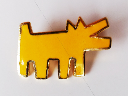 Pins vintage de Keith Haring - Dog.