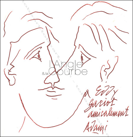 Valerio ADAMI. Dessin ddicace original sign.