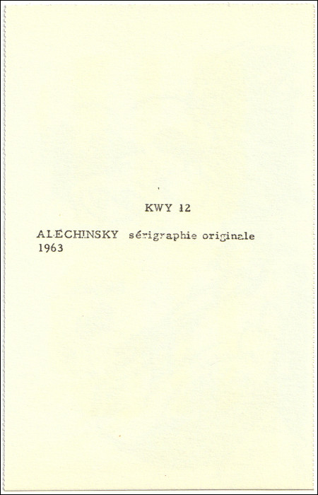 Pierre ALECHINSKY. Moi Je - (KWY 12). Sérigraphie originale / original silkscreen, 1963.