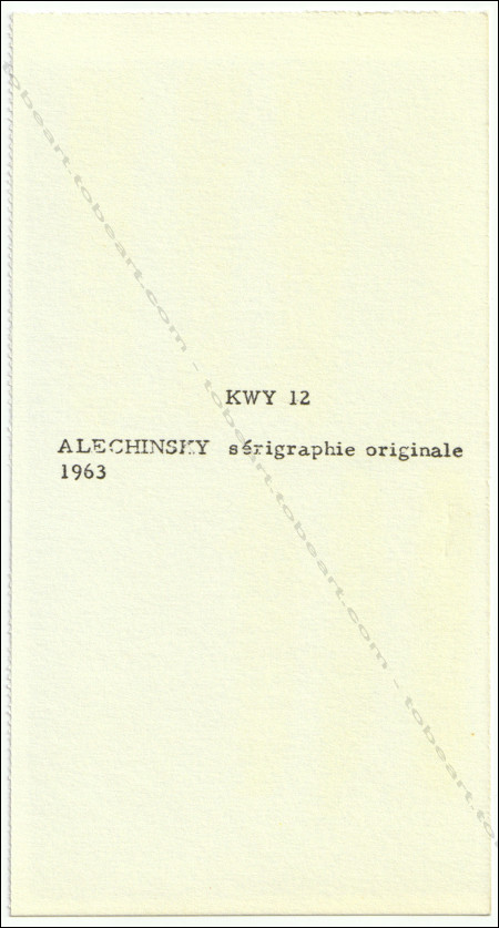 Pierre ALECHINSKY. Maman - (KWY 12). Sérigraphie originale / original silkscreen, 1963.