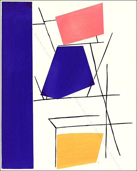 Pochoir de Richard Mortensen excut par l'atelier Renson Fils  Paris pour les ditions Art d'aujourd'hui en 1952.