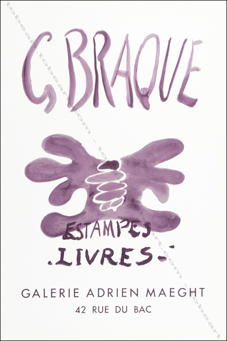 Georges BRAQUE - Estampes Livres, 1965. Affiche originale en lithographie. Paris, Galerie Maeght, 1965.
