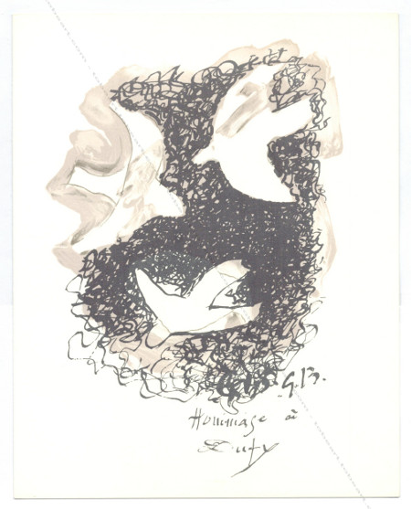 Georges BRAQUE - Hommage  Dufy. Lithographie d'aprs, 1965.