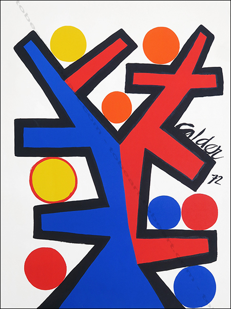 Alexander CALDER - ASSYMETRIE 72. Affiche originale en lithographie / Original poster in lithography, Maeght, 1972.