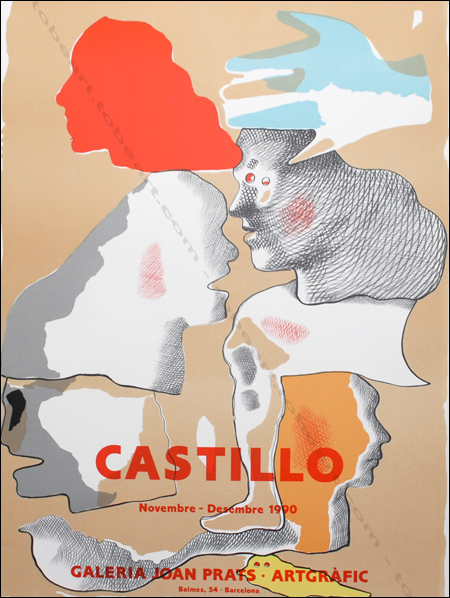 Jorge CASTILLO. Affiche originale en lithographie / Original poster in lithography, Galerie Joan Prats, 1990.