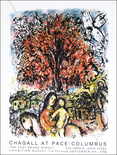 Marc CHAGALL - Sainte Famille. Affiche originale / Original poster, Pace Gallery - Colombus, 1976.