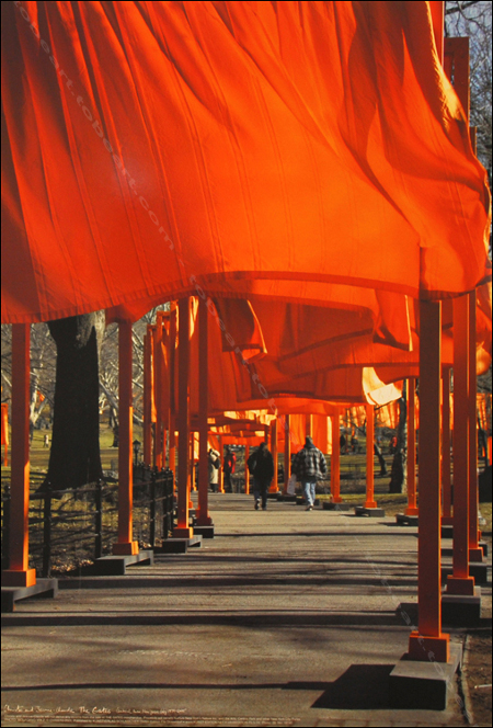 Affiche originale  / Original poster de CHRISTO & Jeanne-Claude. The Gates - New York Central Park 1979-2005.