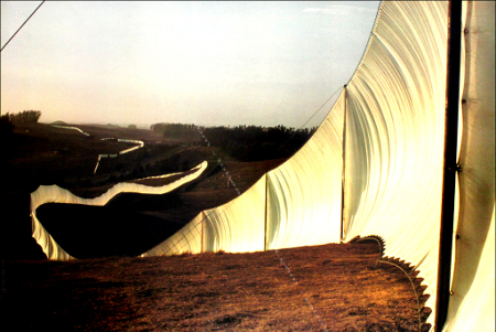 Affiche originale / Original poster de CHRISTO & Jeanne-Claude. Running Fence - Sonoma and Martin Counties - California 1972-76.