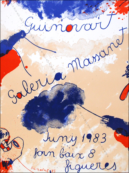 Josep GUINOVART. Affiche originale en lithographie / Original poster in lithography. Figueres, Galeria Massanet, 1983.