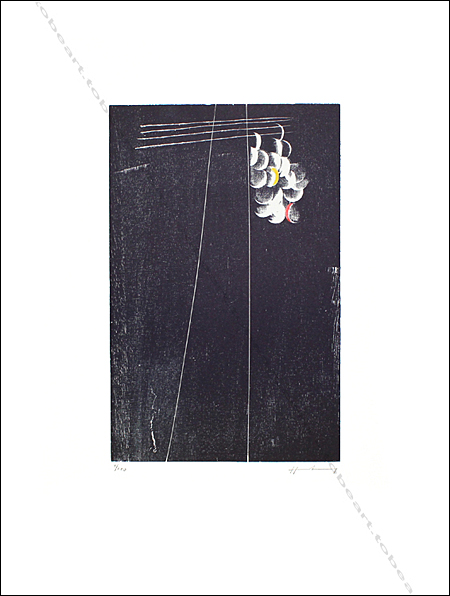 Hans HARTUNG - ESTAMPES : bois gravé original H-20-1973 / FINE ART PRINTS : Original woodcut H-20-1973.