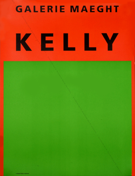 Ellsworth Kelly - Orange et Vert, 1954. Affiche originale en lithographie. Paris, Galerie Maeght, 1954.