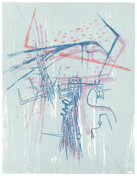Wilfredo LAM - Les affinités ambig�es. Lithographie originale / Original Lithograph. Paris, XXe Siècle, 1963.