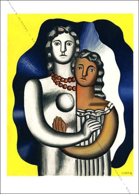 Fernand LÉGER - Les deux figures - lithographie / lithograph, 1955.