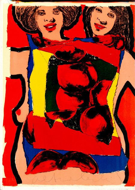 Alfred LESLIE - Lithographie originale / original lithograph - Sans Titre / Untitled 1 (1¢ life), 1964.