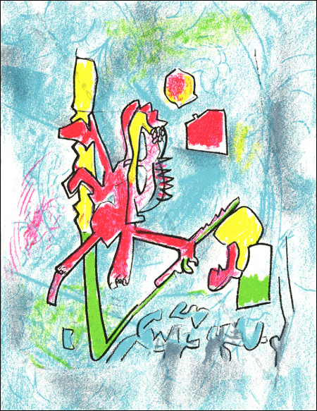 Roberto MATTA -T'ou't se tient. Lithographie originale / original lithograph, 1975.