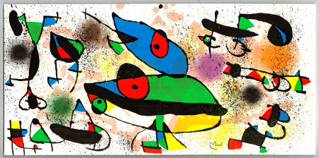 Joan MIRÓ - Sculptures (I). Lithographie originale en couleur / original lithograph in color, 1974.