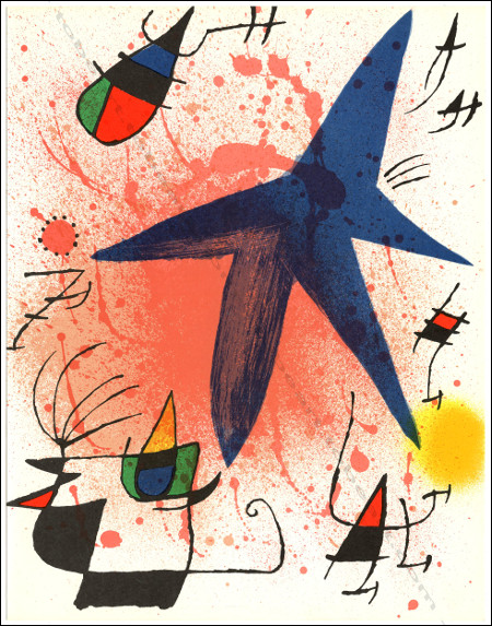 Joan MIRÓ. Miro Lithographe I (PL. I). Lithographie originale en couleur / original lithograph in color, 1972.