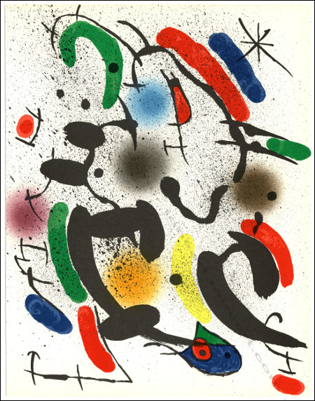 Joan MIRÓ. Miro Lithographe I (PL. VI). Lithographie originale en couleur / original lithograph in color, 1972.