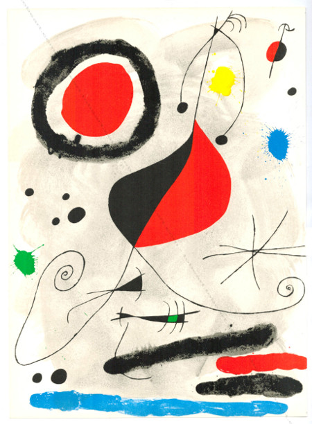 Joan MIRÓ - L'arc. Lithgraphie originale / original lithograph, Maeght, 1964.