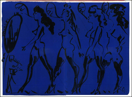 Lithographie originale de Claes Oldenburg - Parade of Women. 1 life, 1964.
