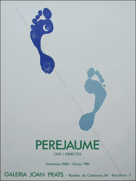 PEREJAUME. Olis i Objectes. Affiche originale en lithographie / Original poster in lithography. Barcelone, Galerie Joan Prats, 1980.