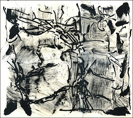 Lithographie originale de Jean Paul Riopelle. Sans Titre 1 / Untitled 1 (1¢ life), 1964