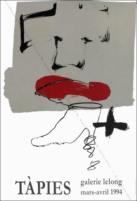 Antoni TÀPIES. Affiche originale en lithographie / Original poster in lithography. Paris, Galerie Lelong, 1994.