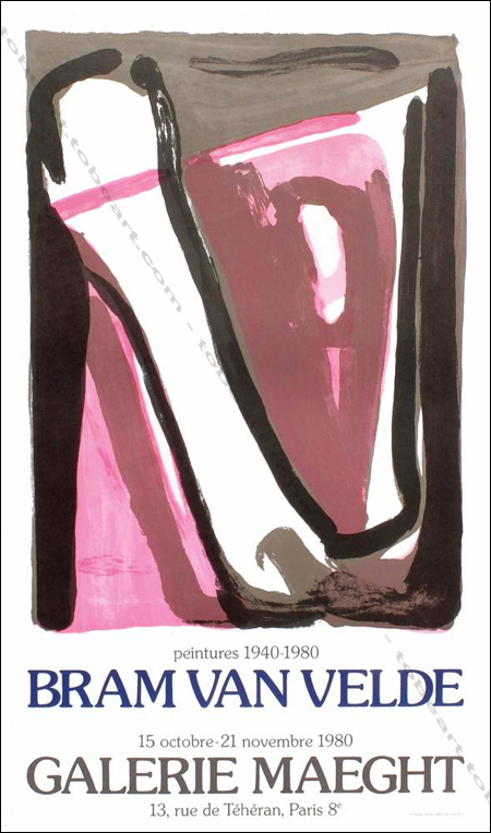 Bram VAN VELDE - Peintures 1940-1980. Affiche originale en lithographie / Original poster in lithography. Paris, Galerie Maeght, 1980.